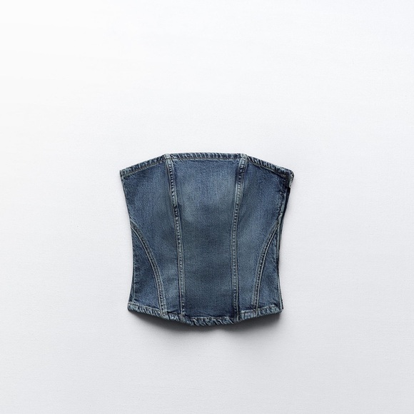 Zara Tops - Zara corset style denim top